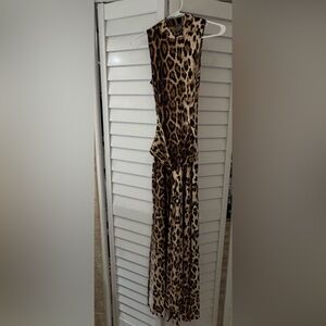 Leopard Print Maxi Dress. Slit on both sides. Brand new!